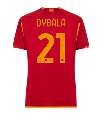 AS Roma Paulo Dybala #21 Replika Hjemmebanetrøje Dame 2023-24 Kortærmet